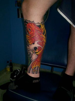 Japanese Leg Tattoo 